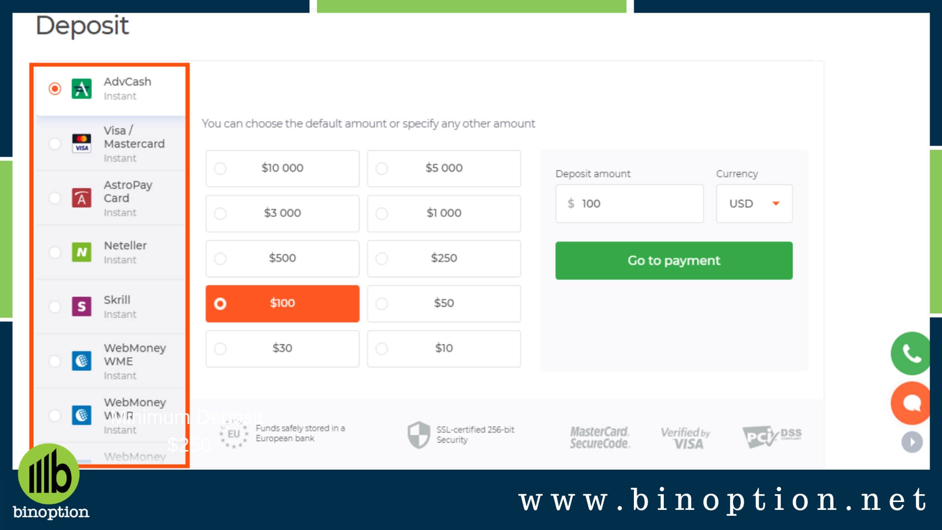 IQ Option Deposit Method - Binoption